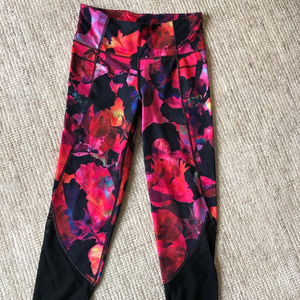 Athleta leggings with mesh detail